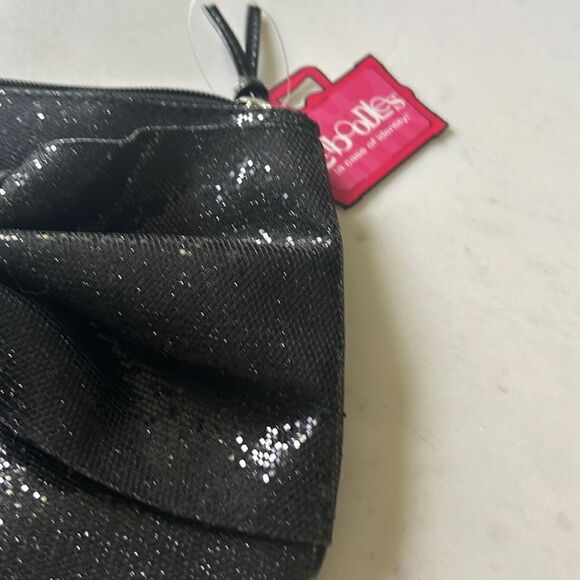 New Vintage black sparkler Caboodles bow wristlet - Picture 3 of 6
